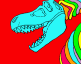 Dibuix Esquelet tiranosauri rex pintat per arigato