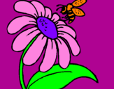 Dibuix Margarida amb abella pintat per carla
