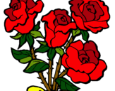 Dibuix Ram de roses pintat per LLUIS
