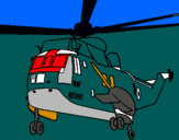 Dibuix Helicòpter al rescat  pintat per La millor!!del mon