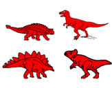 Dibuix Dinosauris de terra pintat per carles