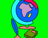 Dibuix Bola del Món pintat per odalric