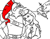 Dibuix Sant Jordi y la princesa pintat per a