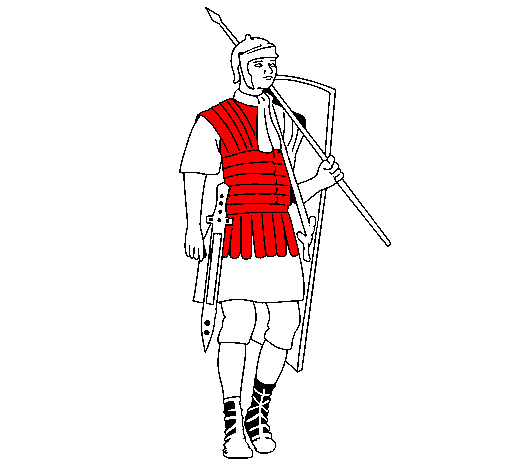 Dibuix Soldat romà  pintat per Enric