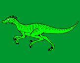 Dibuix Velociraptor  pintat per jaume rexach