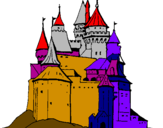 Dibuix Castell medieval pintat per lluc v.