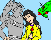 Dibuix Sant Jordi y la princesa pintat per JOAN