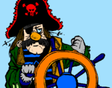 Dibuix Capità pirata pintat per AIDA PIRATA