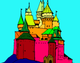Dibuix Castell medieval pintat per gabriel