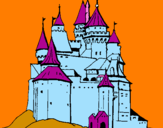 Dibuix Castell medieval pintat per alba albuger
