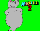Dibuix Madagascar 2 Gloria pintat per rogelio