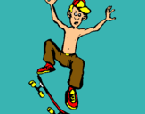 Dibuix Skateboard pintat per axel