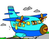 Dibuix Avió enrailarant pintat per avión