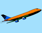 Dibuix Avió en l'aire  pintat per damià