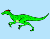 Dibuix Velociraptor  pintat per Guillem Brull
