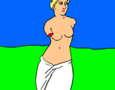 Dibuix Venus de Milo pintat per ada