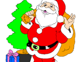 Dibuix Santa Claus i un arbre de nadal  pintat per ITZIAR