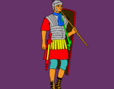 Dibuix Soldat romà  pintat per carles