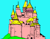Dibuix Castell medieval pintat per gisela pous