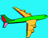 Dibuix Avió pintat per max