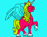 Dibuix Unicorn amb ales pintat per di lazzaro