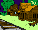 Dibuix Estació de tren pintat per Marc
