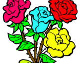 Dibuix Ram de roses pintat per RUT