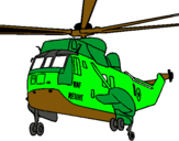 Dibuix Helicòpter al rescat  pintat per EULÁLIA    MARTÌ   LLAÒ