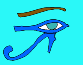 Dibuix Ull Horus pintat per carleteta