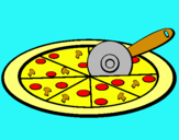 Dibuix Pizza pintat per edurne