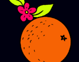 Dibuix taronja pintat per LAURA