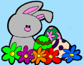 Dibuix Conillet de Pasqua pintat per Paila