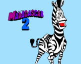 Dibuix Madagascar 2 Marty pintat per Paula .m.m