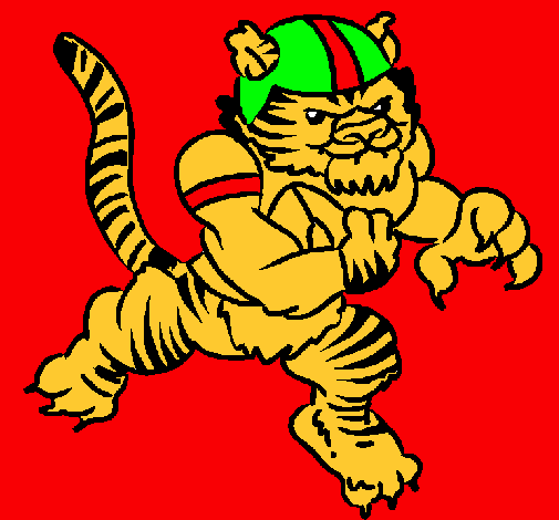 Dibuix Jugador tigre pintat per joan-lluc marti