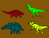 Dibuix Dinosauris de terra pintat per BERTA