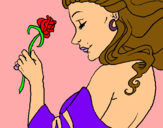 Dibuix Princesa amb una rosa pintat per ivanna
