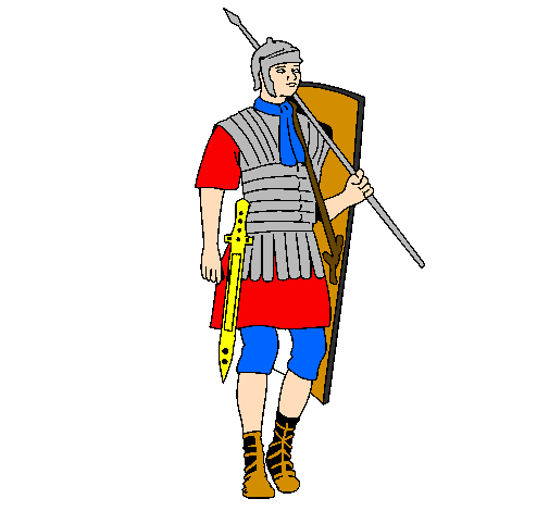 Dibuix Soldat romà  pintat per roma