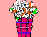 Dibuix Cistell amb flors 3 pintat per riham