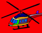 Dibuix Helicòpter  pintat per joan