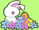 Dibuix Conillet de Pasqua pintat per katia v p