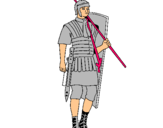 Dibuix Soldat romà  pintat per sergei