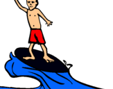 Dibuix Surfista pintat per ana