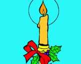 Dibuix Espelma de nadal pintat per helena basa