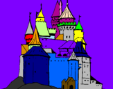 Dibuix Castell medieval pintat per pol 