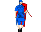 Dibuix Soldat romà  pintat per Pedro Igor