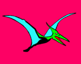 Dibuix Pterodàctil pintat per arc