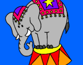 Dibuix Elefant actuant pintat per Gery