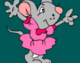 Dibuix Rata amb vestit  pintat per Lauralin