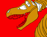 Dibuix Esquelet tiranosauri rex pintat per alonso