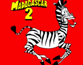 Dibuix Madagascar 2 Marty pintat per anna